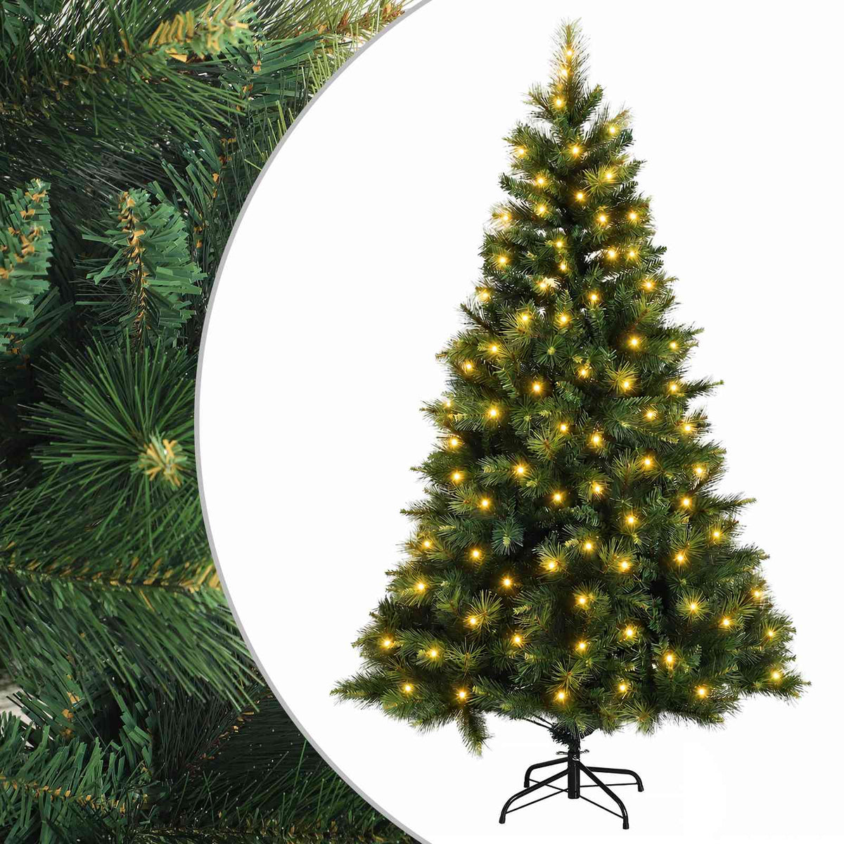 Umjetno božićno drvce s nogom 180 cm 300 LED lampica
