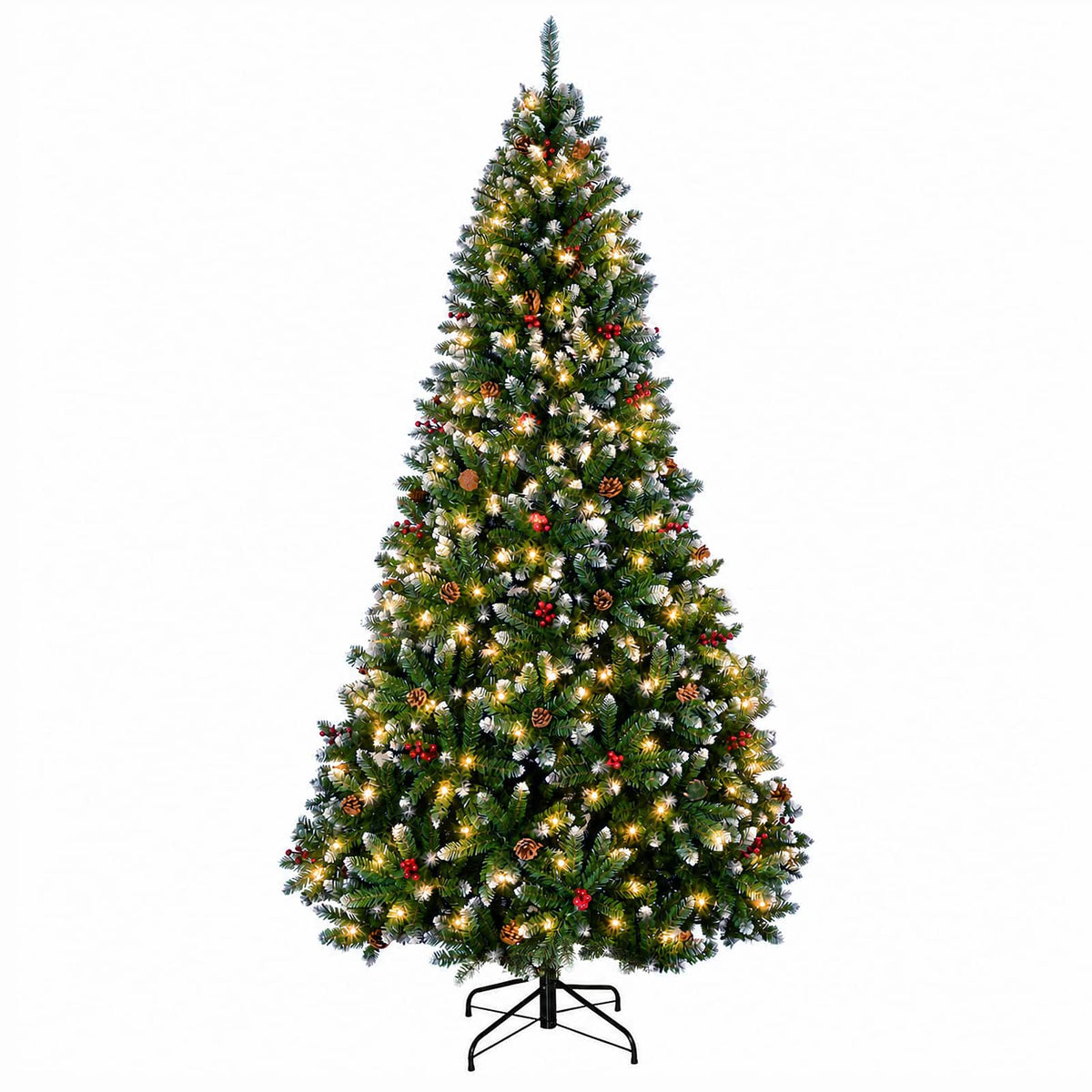 Umjetno božićno drvce sa šarkama 240 cm 300 LED lampica