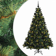 Umjetno božićno drvce s kuglicama 180 cm 300 LED lampica