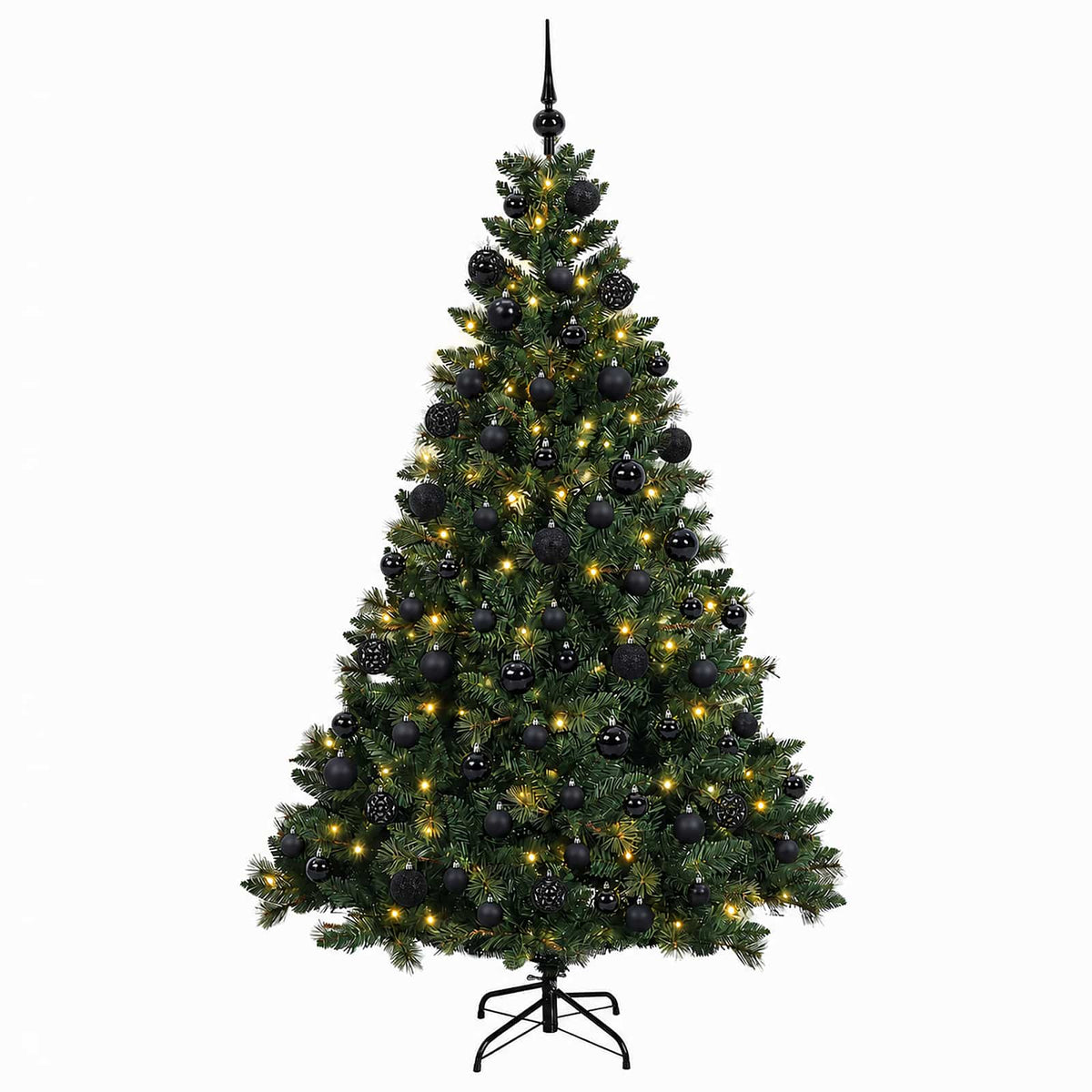 Umjetno božićno drvce s kuglicama 180 cm 300 LED lampica