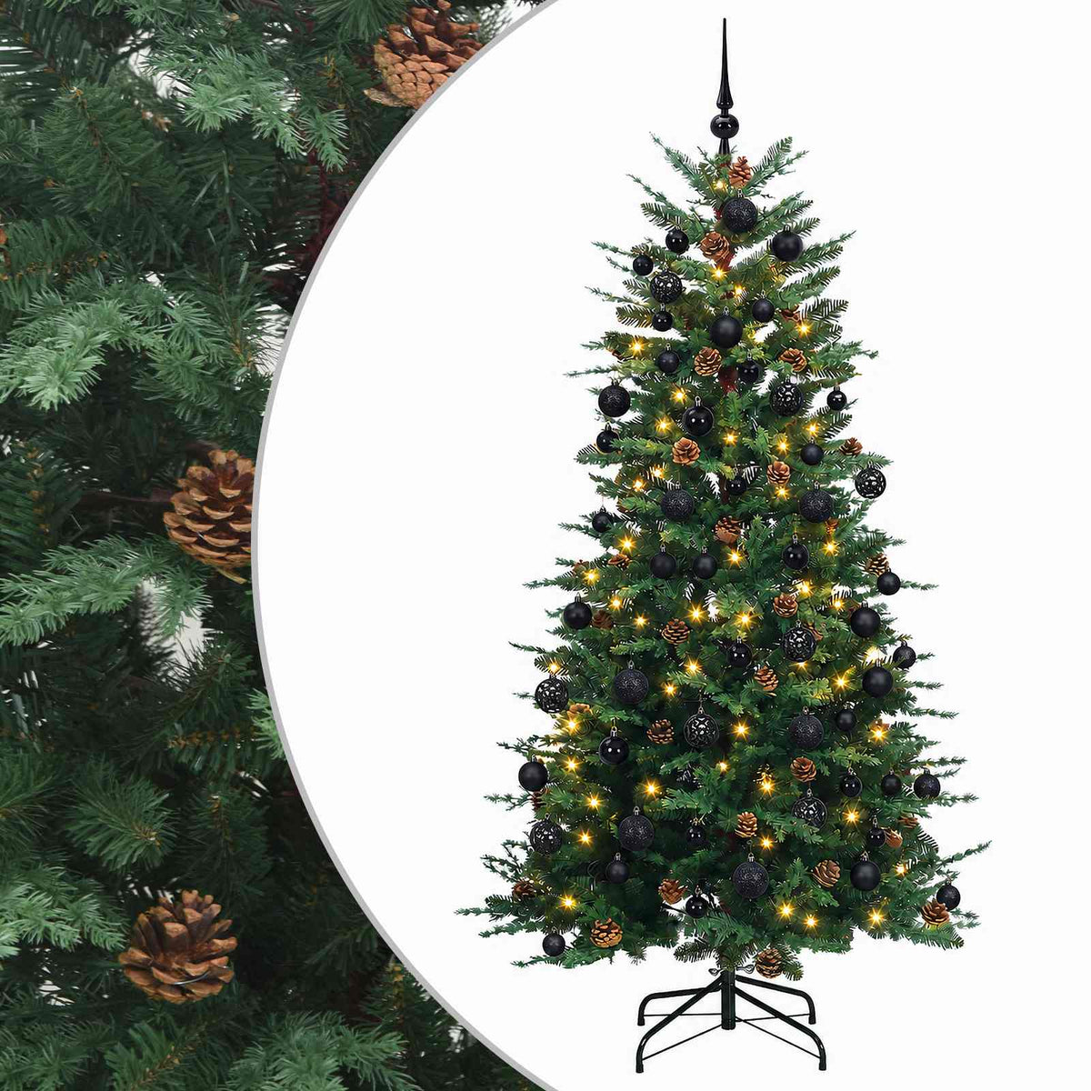 Umjetno božićno drvce s kuglicom 240 cm 300 LED lampica