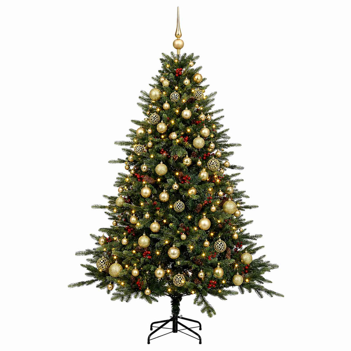 Umjetno božićno drvce s kuglicom 210 cm 300 LED lampica