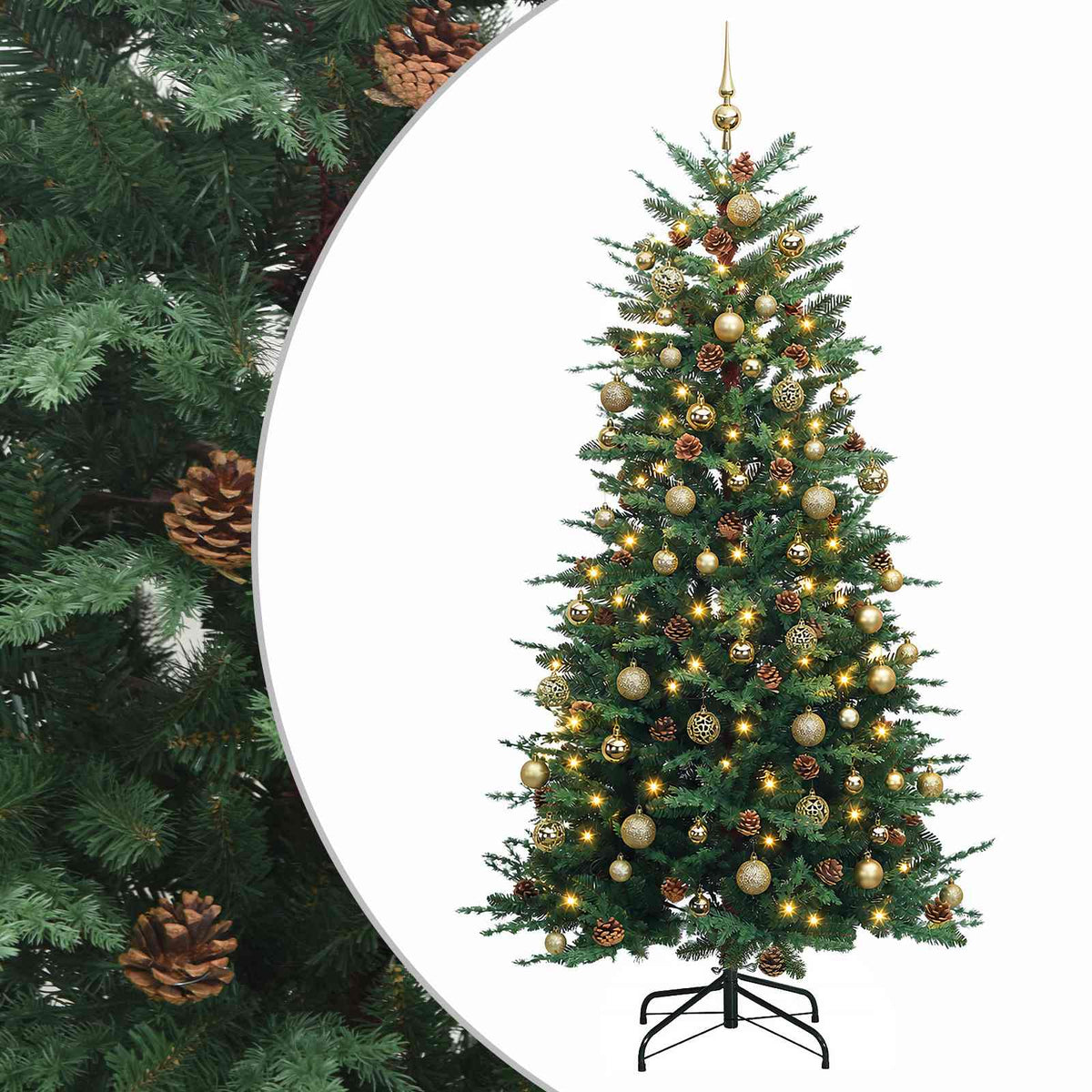 Umjetno božićno drvce s kuglicom 240 cm 300 LED lampica