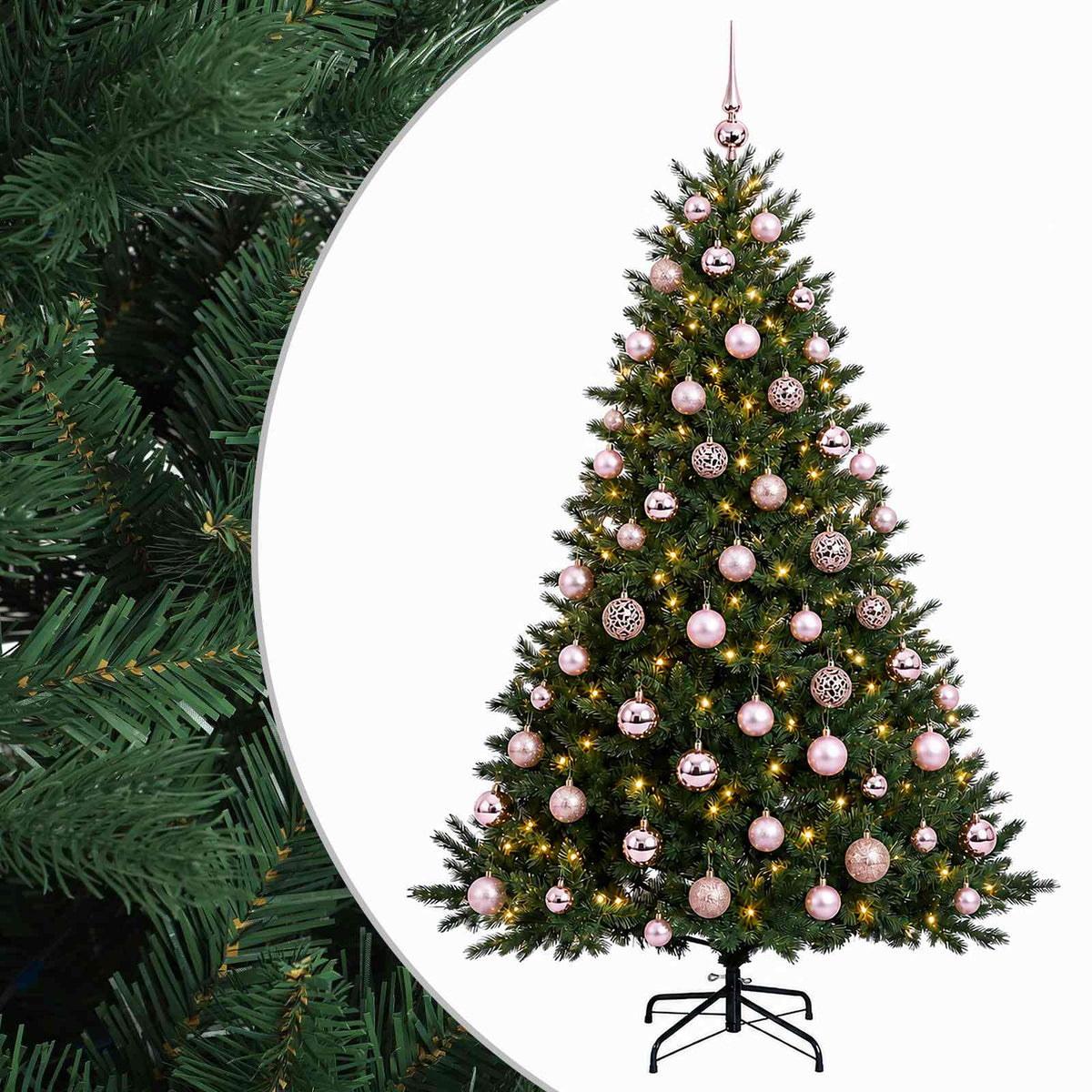 Umjetno božićno drvce s kuglicom 180 cm 300 LED lampica