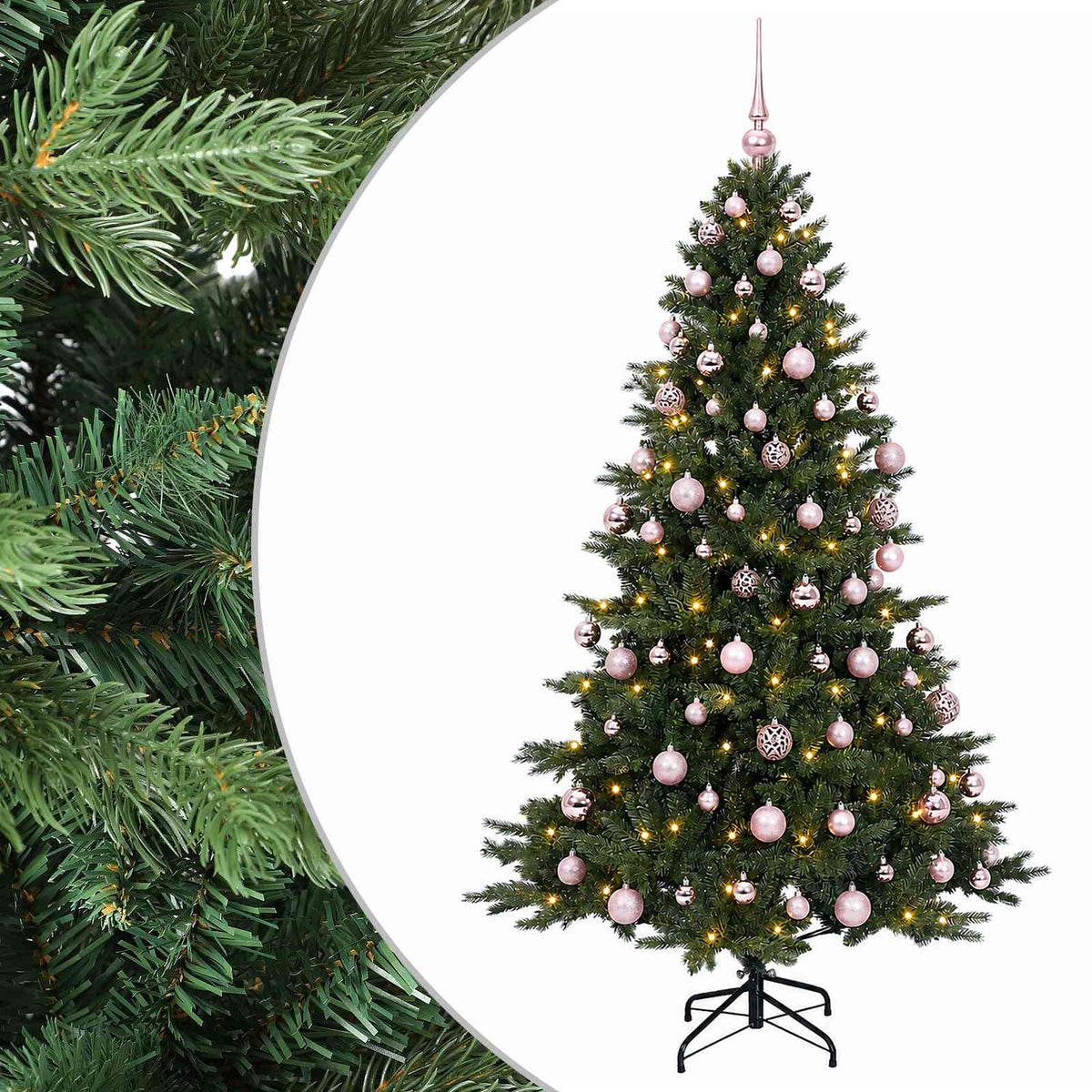 Umjetno božićno drvce s kuglicom 180 cm 300 LED lampica