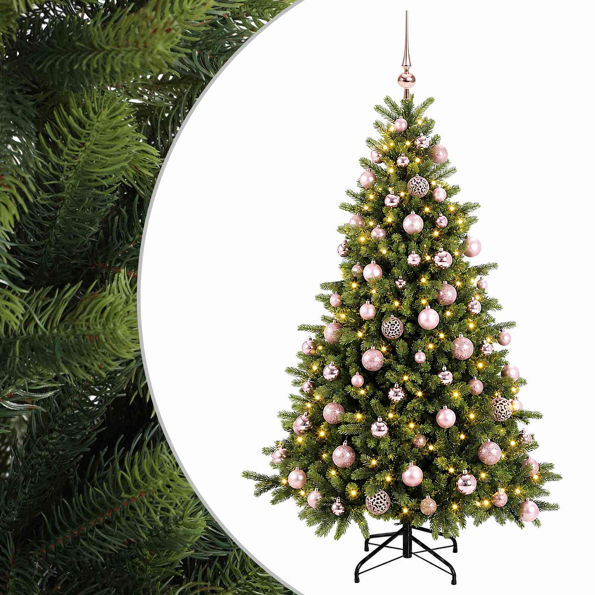 Umjetno božićno drvce s kuglicom 180 cm 300 LED lampica