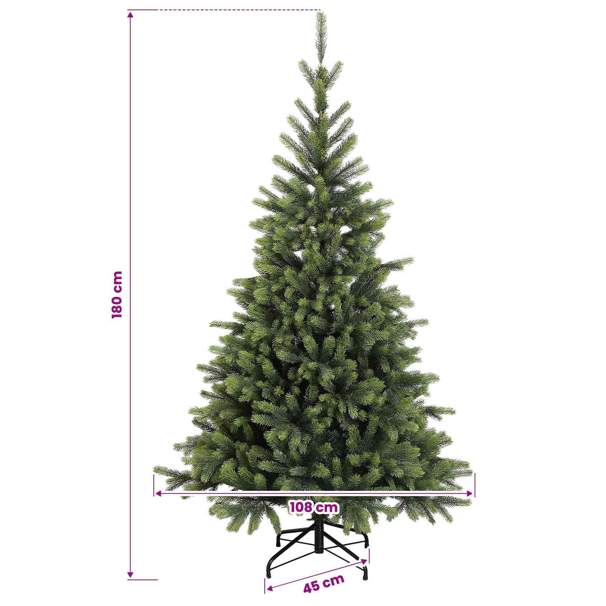 Umjetno božićno drvce s kuglicom 180 cm 300 LED lampica