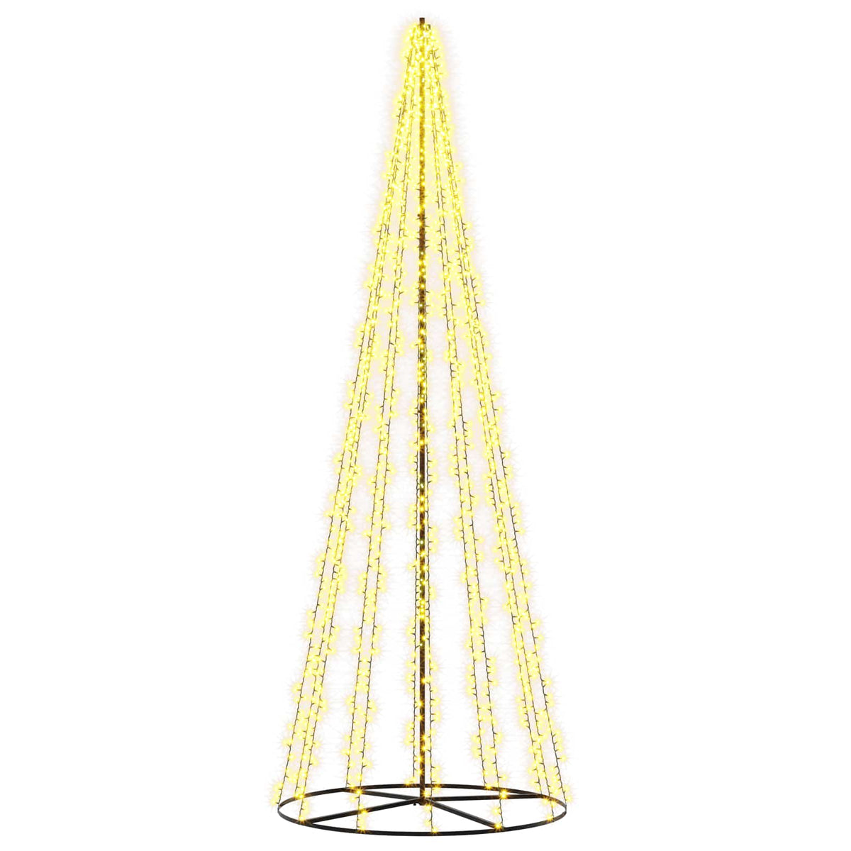 LED božićno drvce 385 cm 2460 LED lampica Topla bijela Čelik