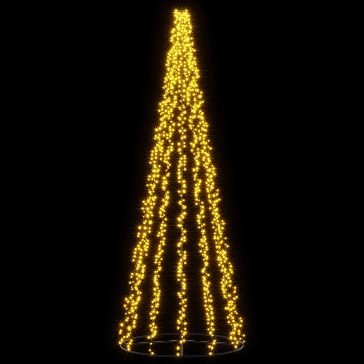 LED božićno drvce 385 cm 2460 LED lampica Topla bijela Čelik