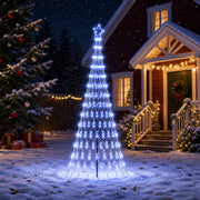 LED božićno drvce 250 cm 290 LED lampica Plava Željezo Crna