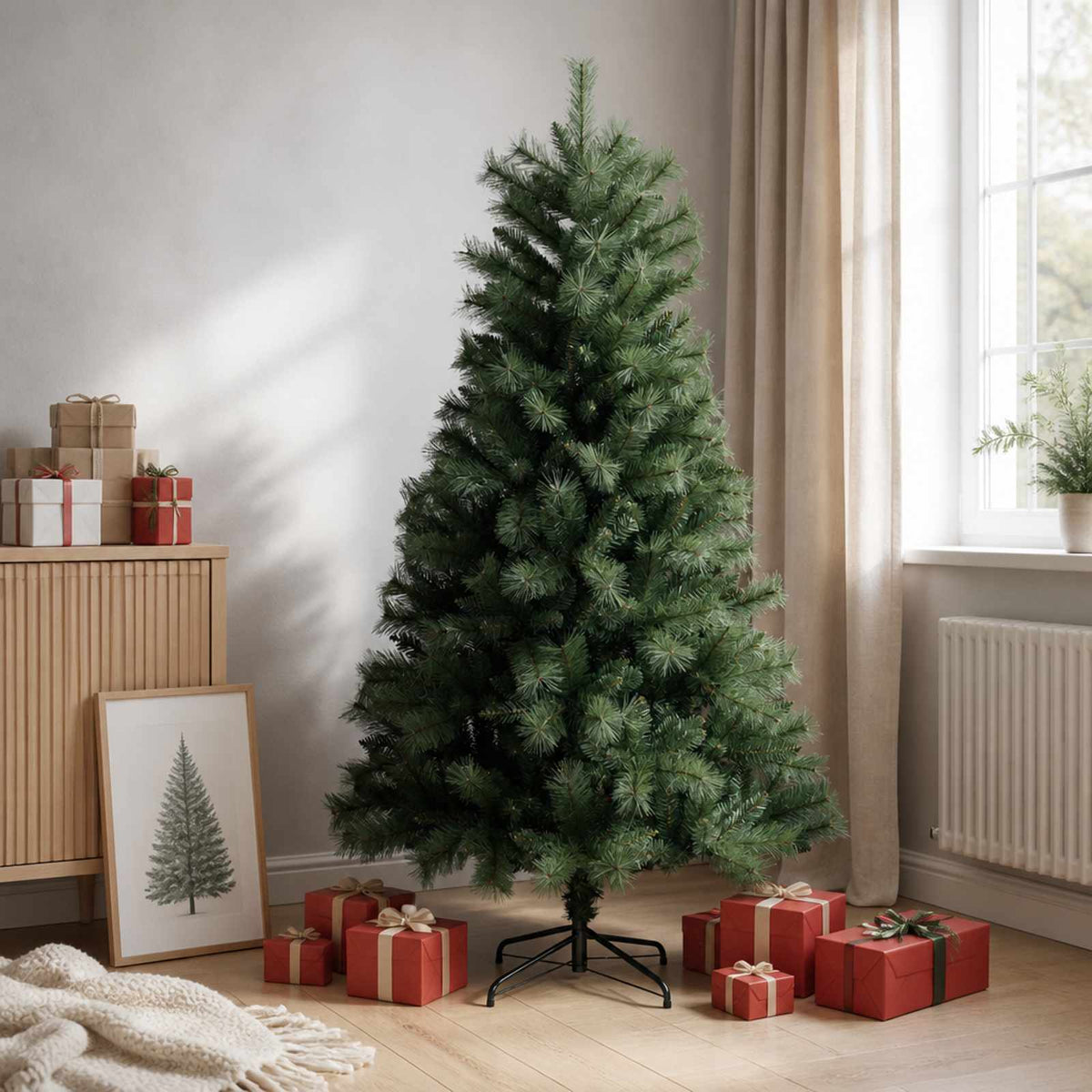 Umjetno božićno drvce s nogom 300 LED lampica