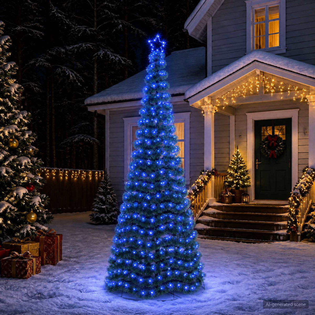 LED božićno drvce od folije s postoljem EKENAS 250 cm