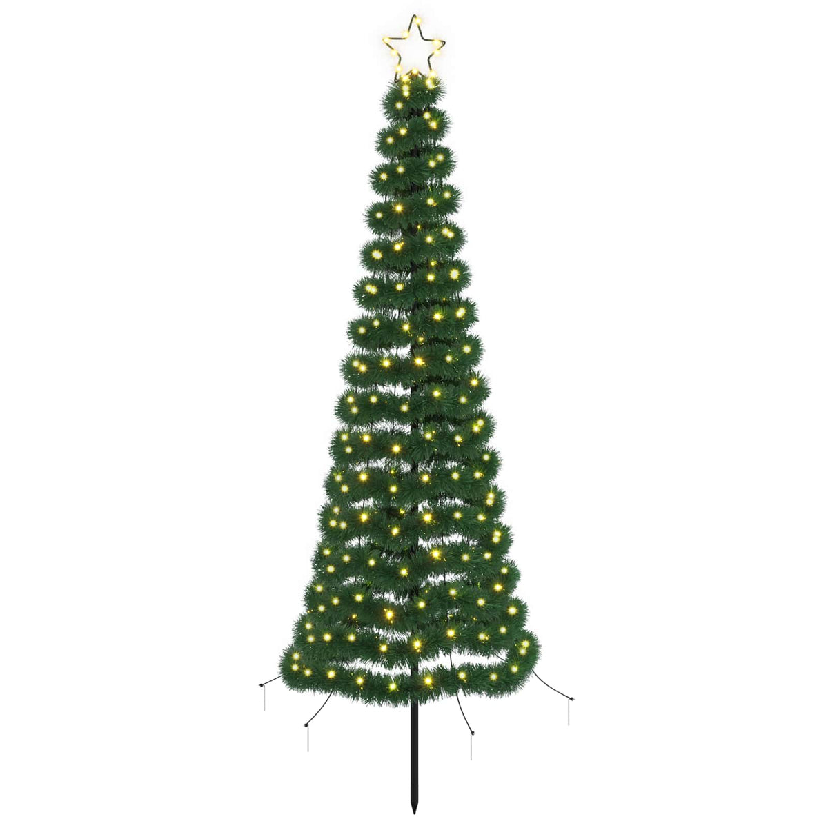 LED božićno drvce od šljokica s klinom EKENAS 180 cm