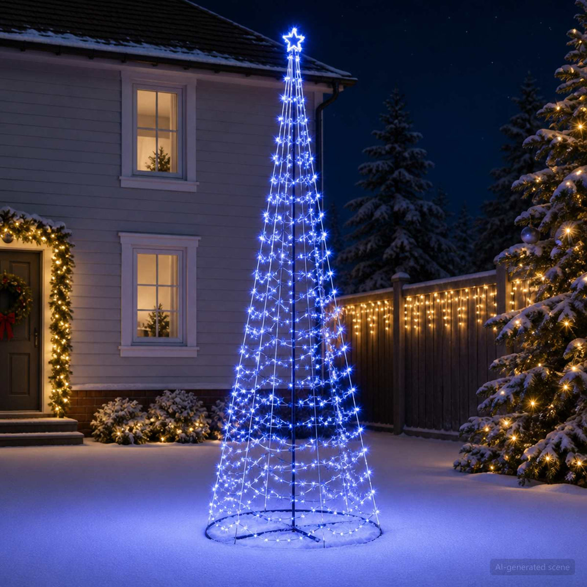 LED spiralno božićno drvce s postoljem EKENAS