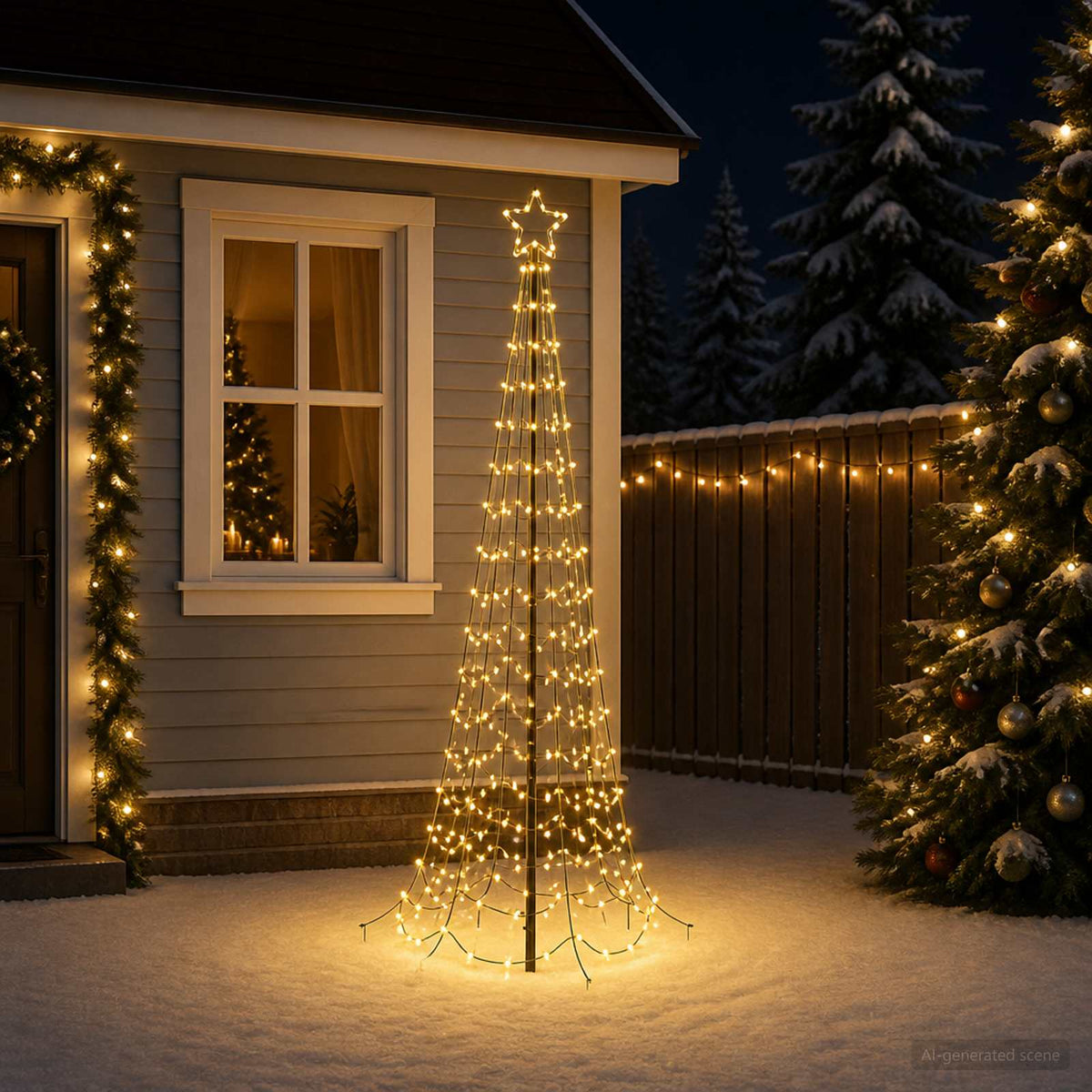 LED spiralno božićno drvce sa šiljkom EKENAS