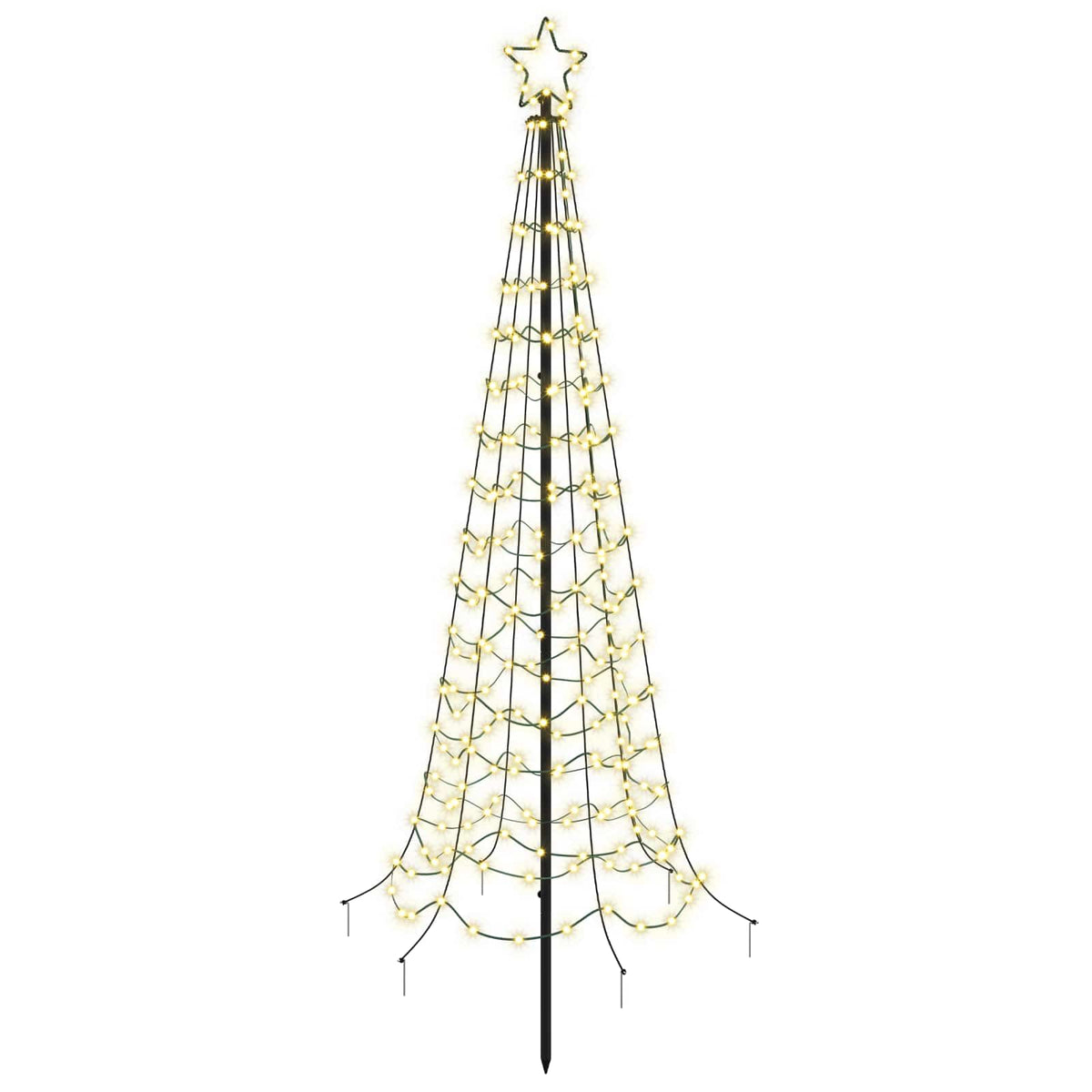 LED spiralno božićno drvce sa šiljkom EKENAS 180 cm