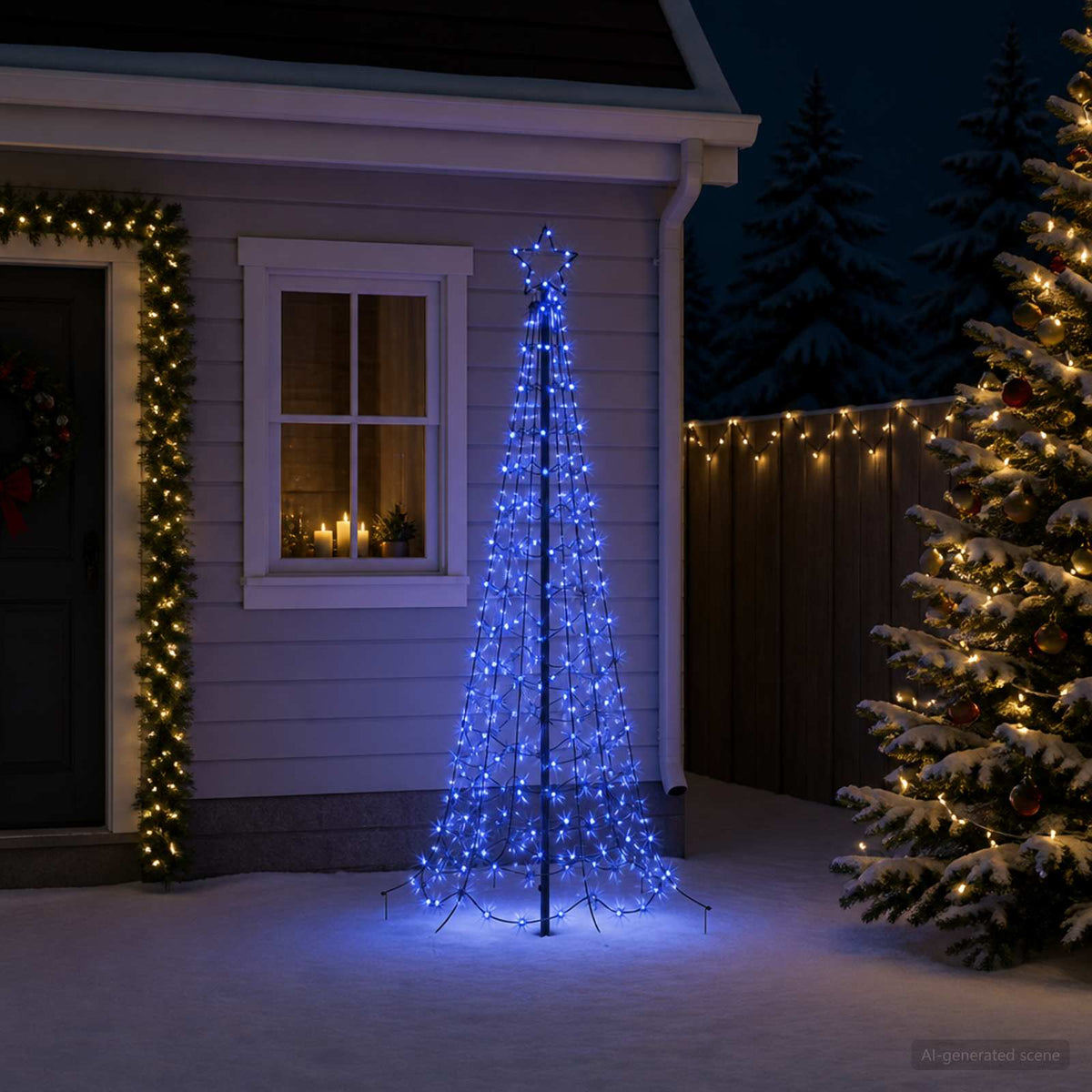 LED spiralno božićno drvce sa šiljkom EKENAS