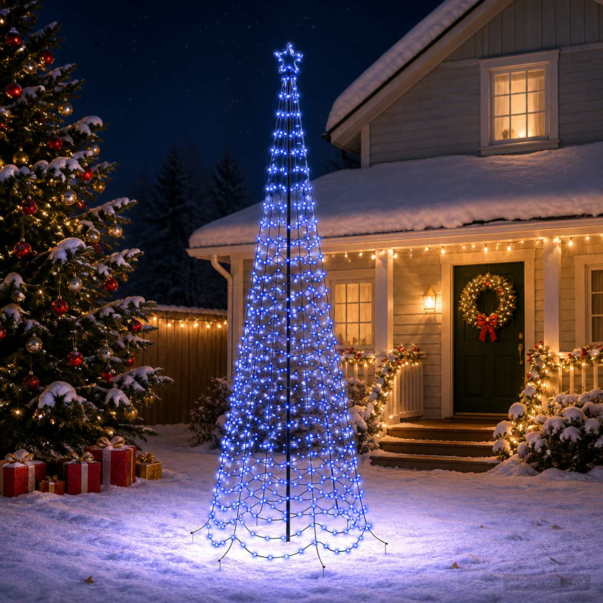 LED spiralno božićno drvce sa šiljkom EKENAS