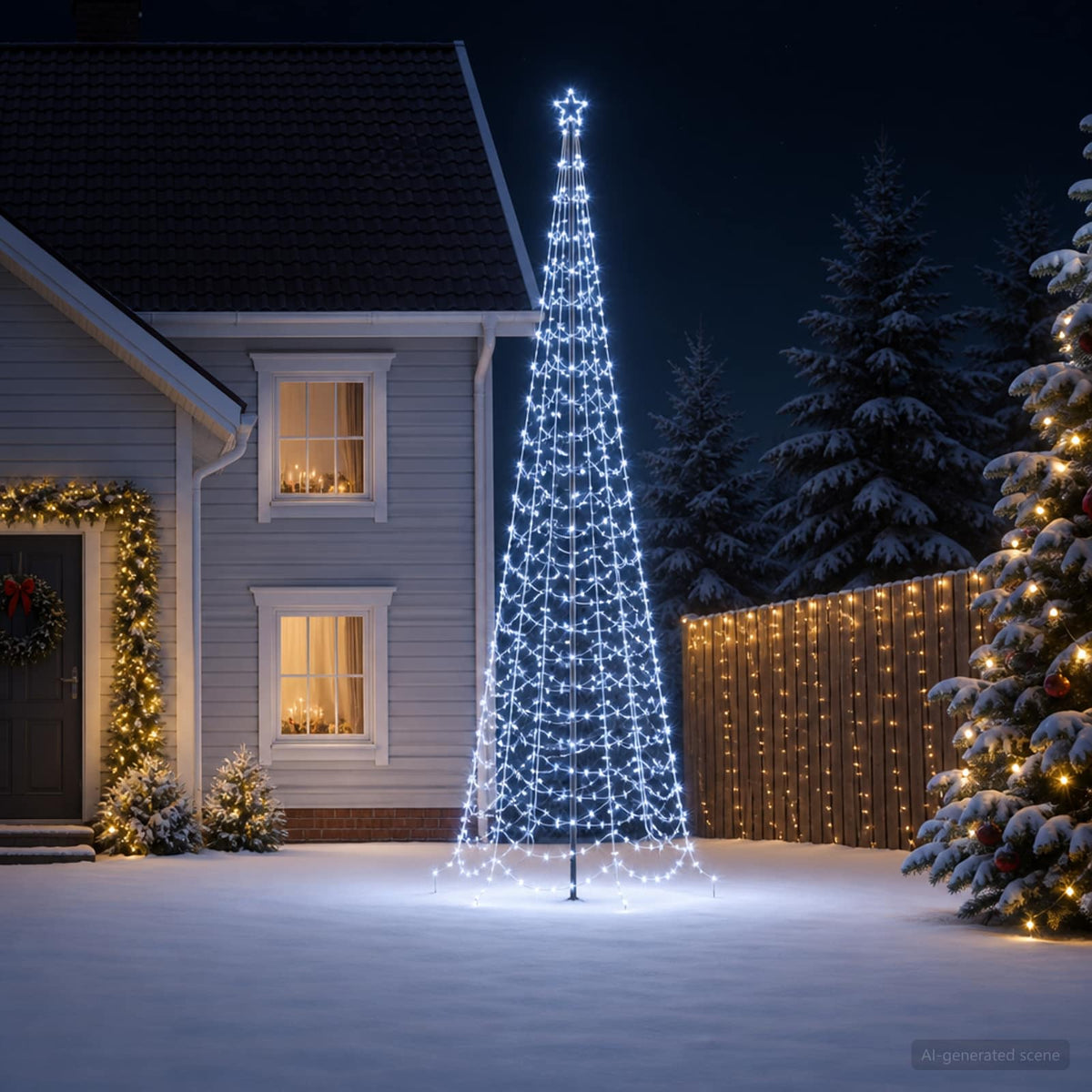LED spiralno božićno drvce sa šiljkom EKENAS