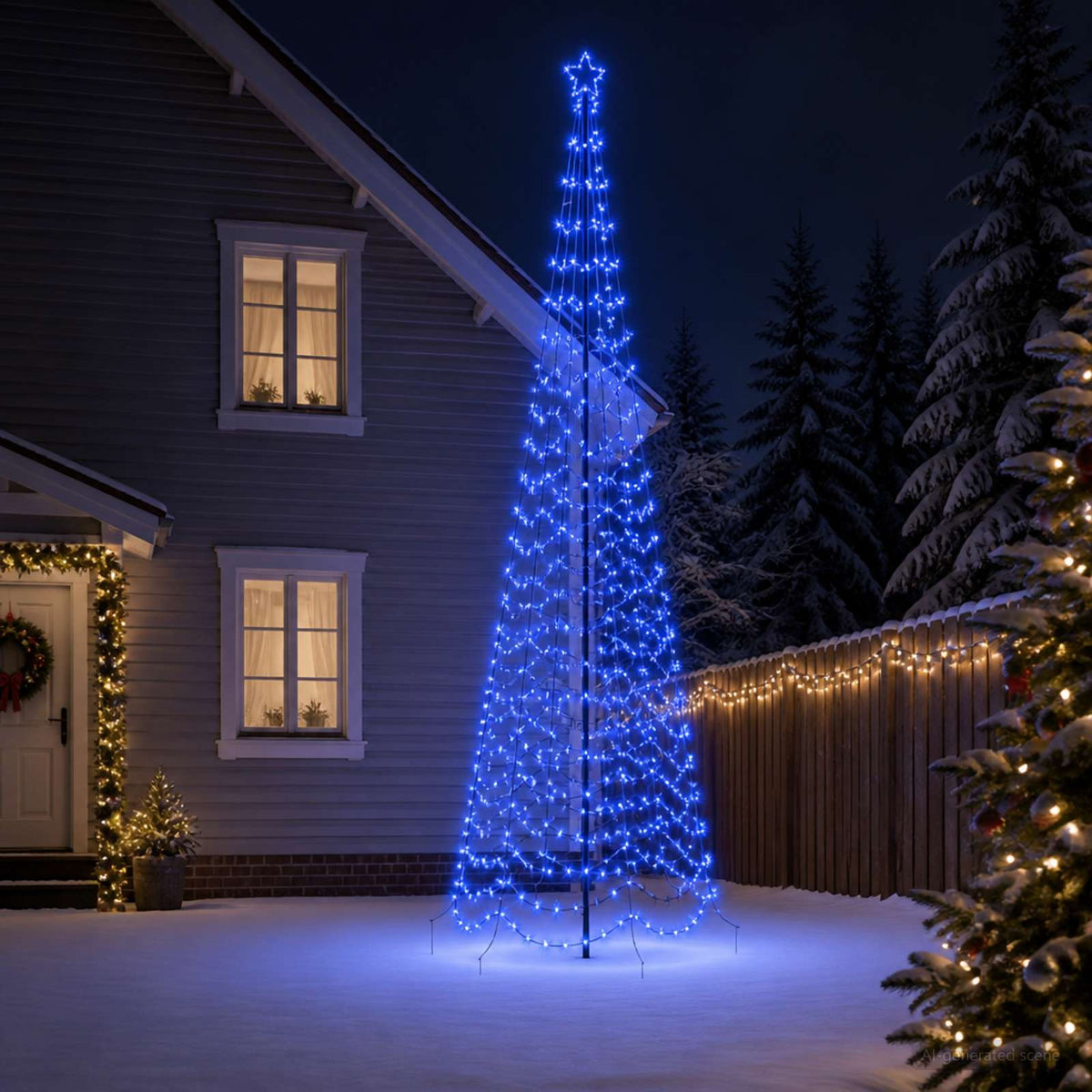 LED spiralno božićno drvce sa šiljkom EKENAS