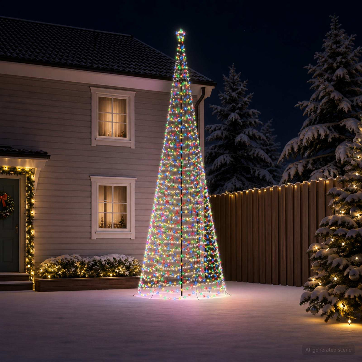 LED spiralno božićno drvce sa šiljkom EKENAS