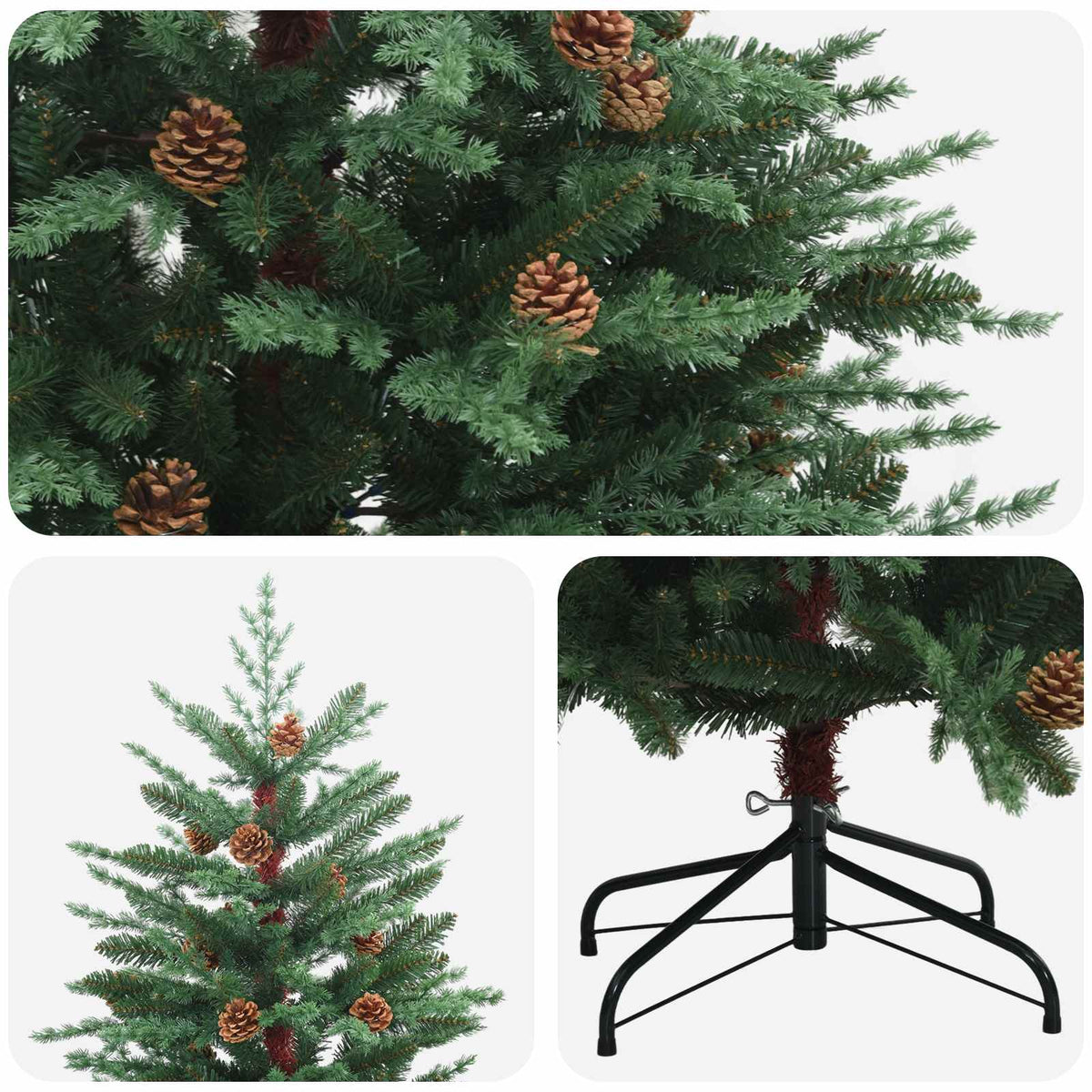 Umjetno božićno drvce s nogom 150 cm PE i PVC Zelena