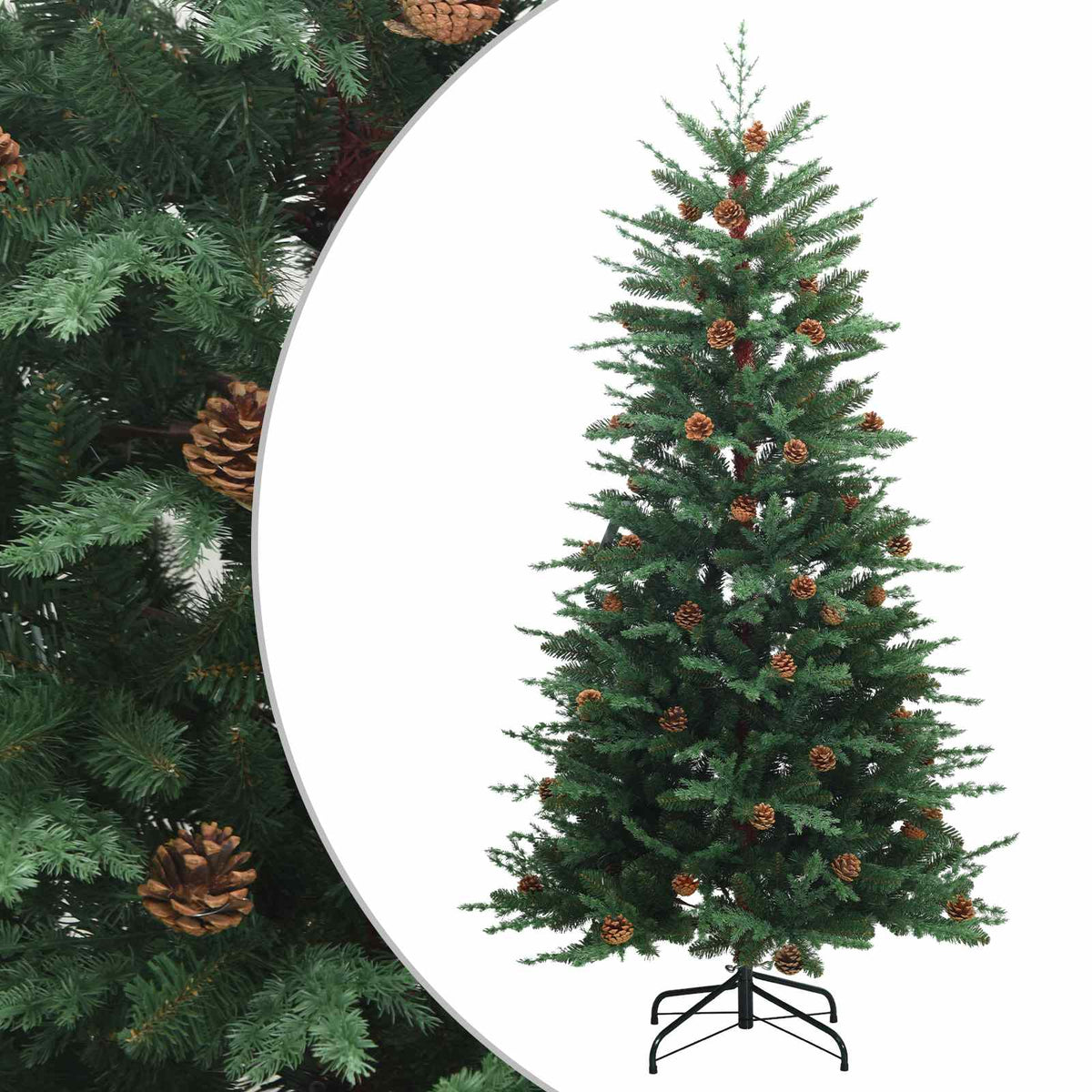 Umjetno božićno drvce s nogom 150 cm PE i PVC Zelena