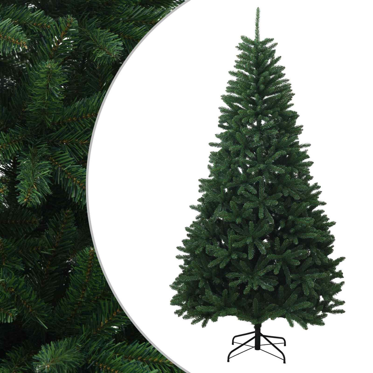 Umjetno božićno drvce s nogom 210 cm PVC Srednja zelena
