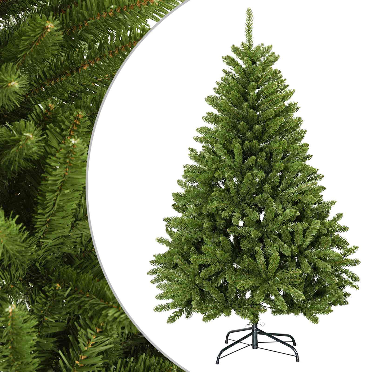 Umjetno božićno drvce s nogom 120 cm PVC Svijetlo zelena