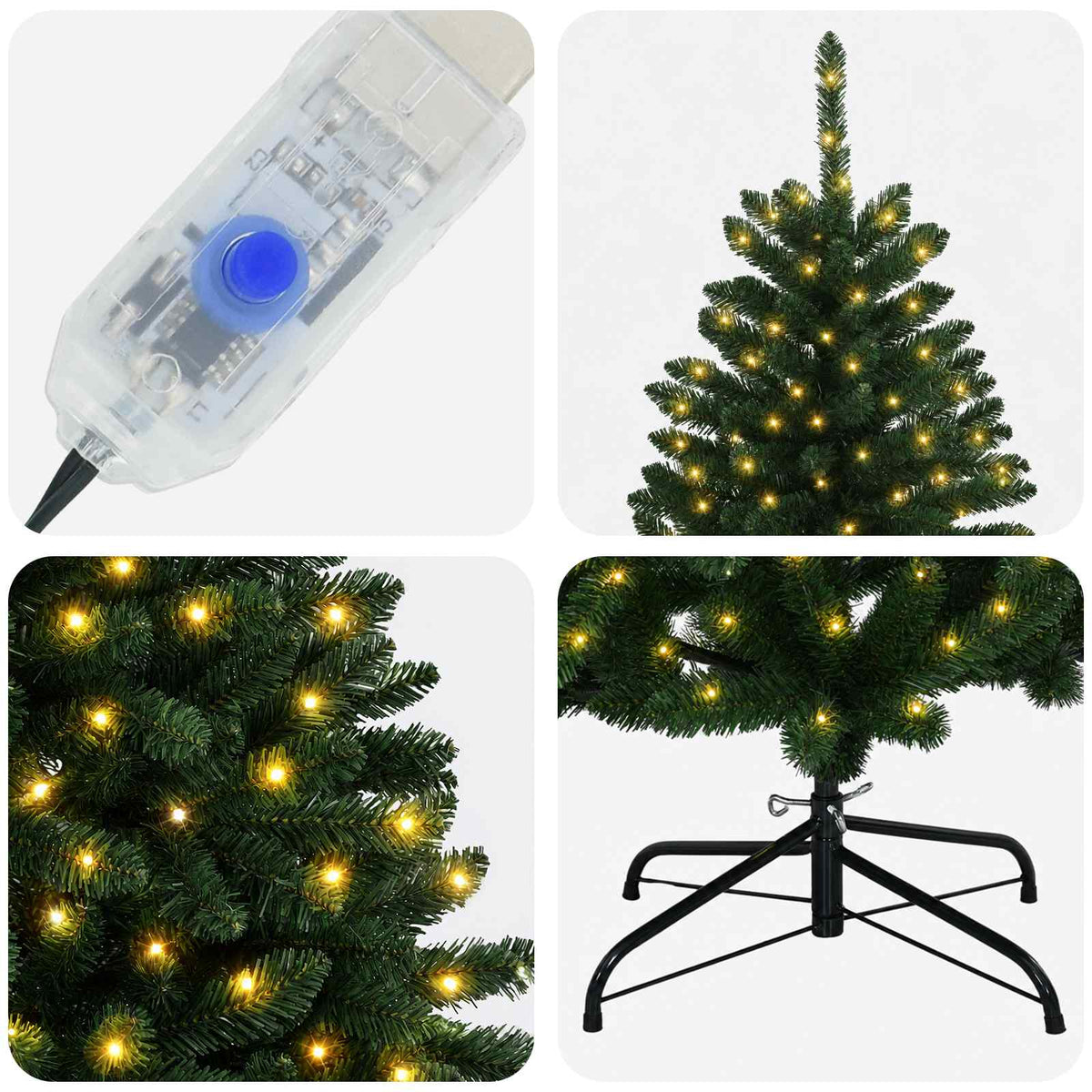 Umjetno božićno drvce s nogom 300 cm 1000 LED lampica