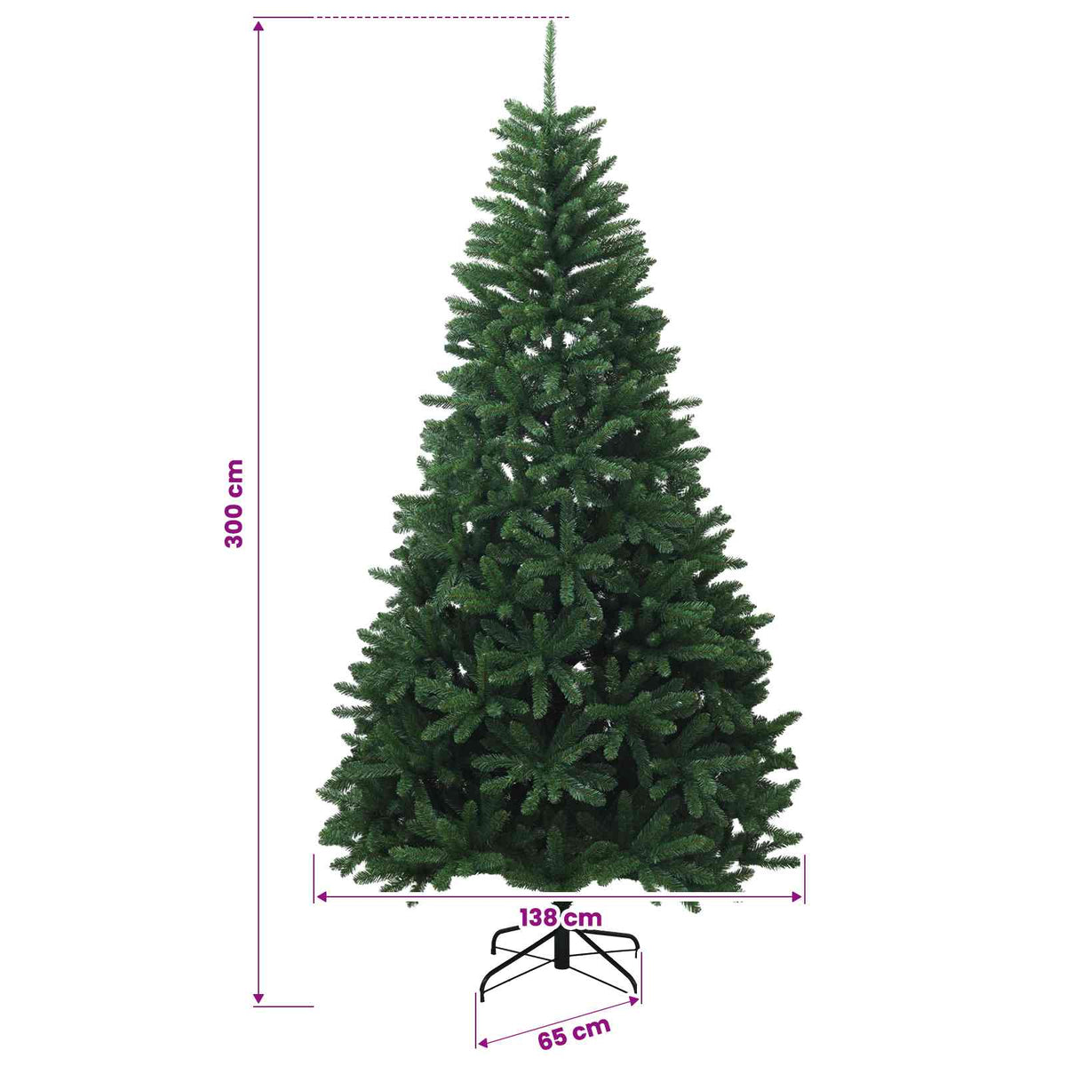 Umjetno božićno drvce s nogom 300 cm 1000 LED lampica