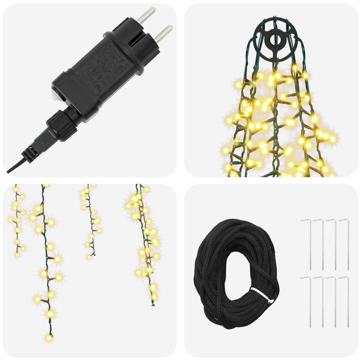Lampice za božićno drvce s 8 LED lampica 1000 LED lampica