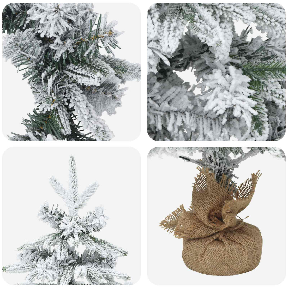 Mini božićno drvce 45 cm PVC i PE Zelena i bijela