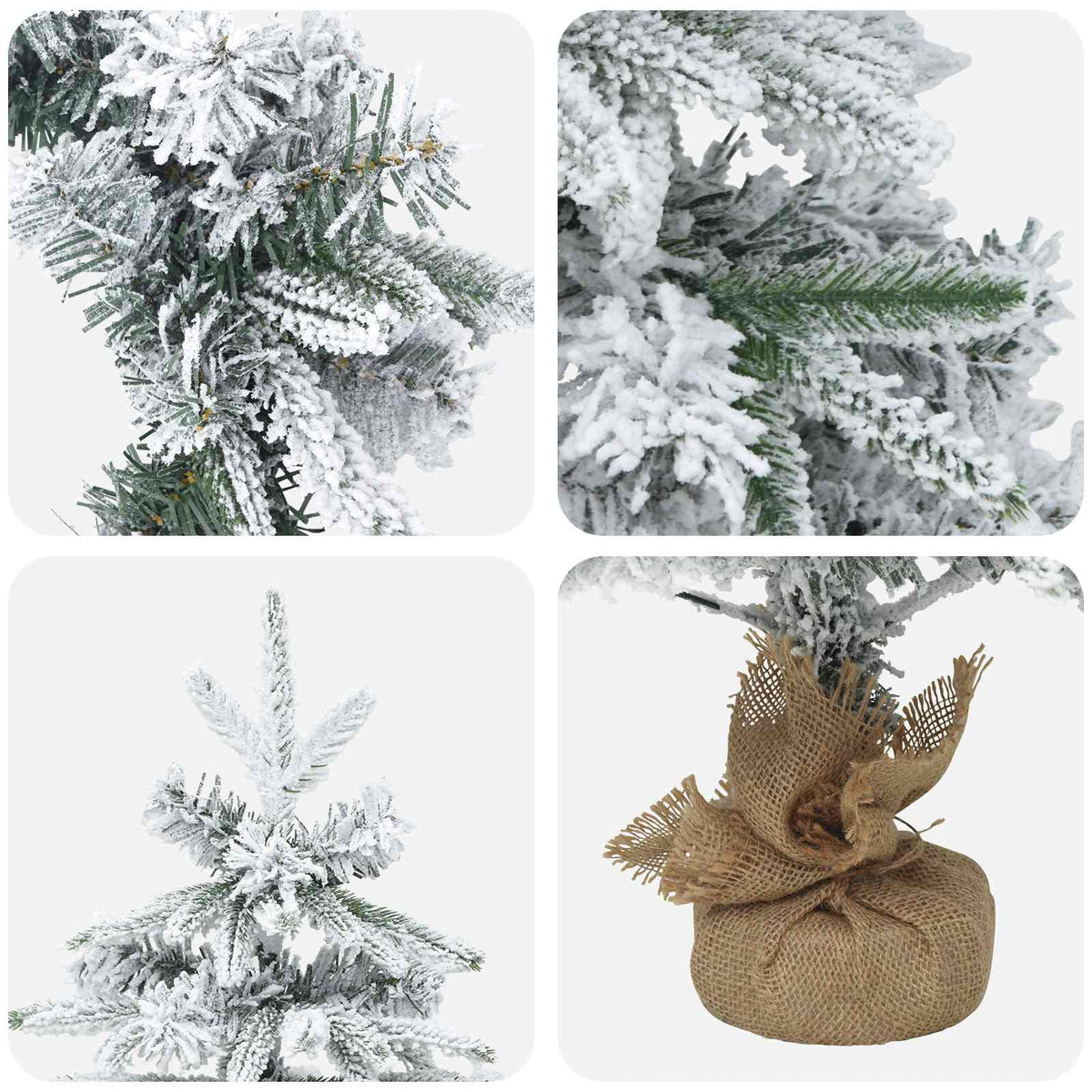 Mini božićno drvce 60 cm PVC i PE Zelena i bijela