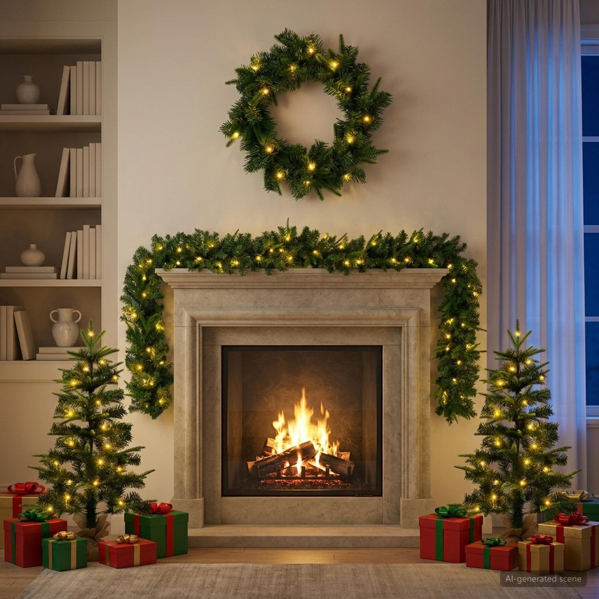 Mini božićno drvce 90 cm 175 LED lampica Topla bijela PVC i PE