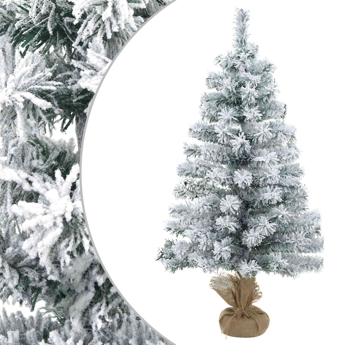Mini zasnježeno božićno drvce 90 cm PVC Zelena i bijela