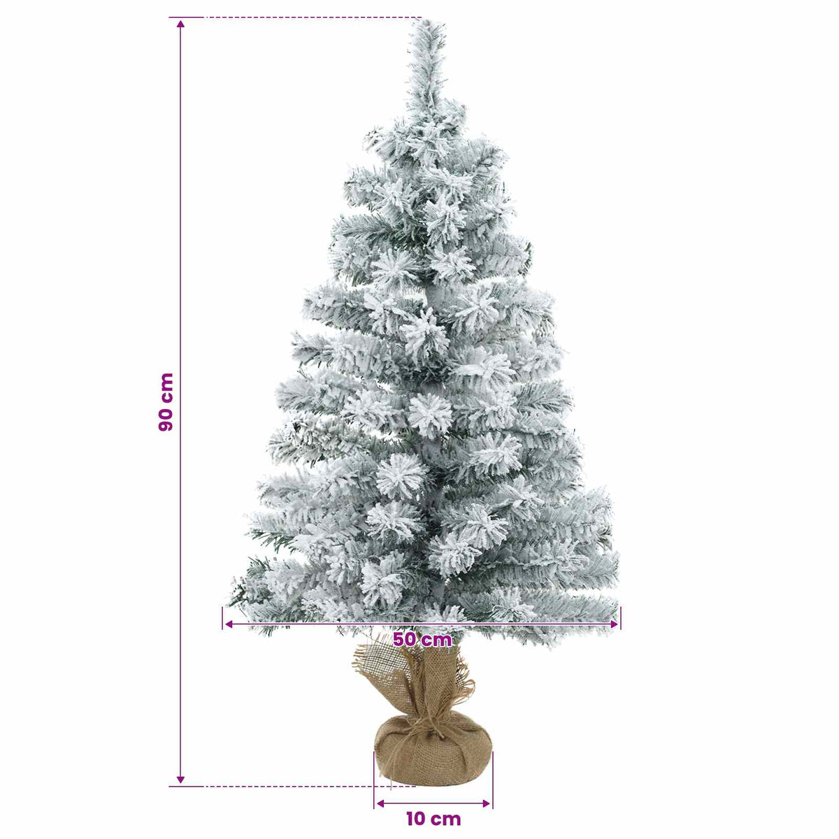 Mini zasnježeno božićno drvce 90 cm PVC Zelena i bijela