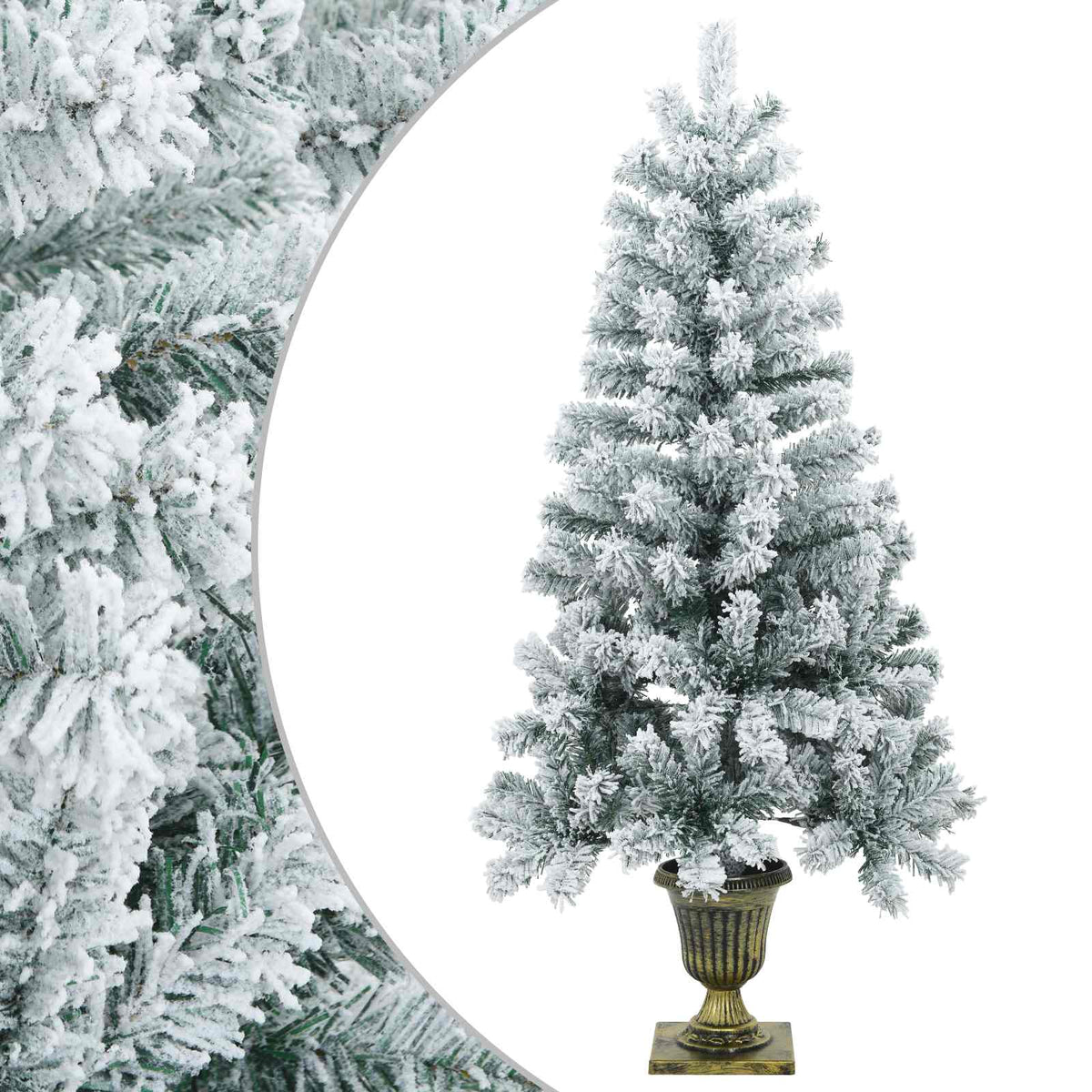 Zasnježeno mini božićno drvce 120 cm PVC Zelena i bijela
