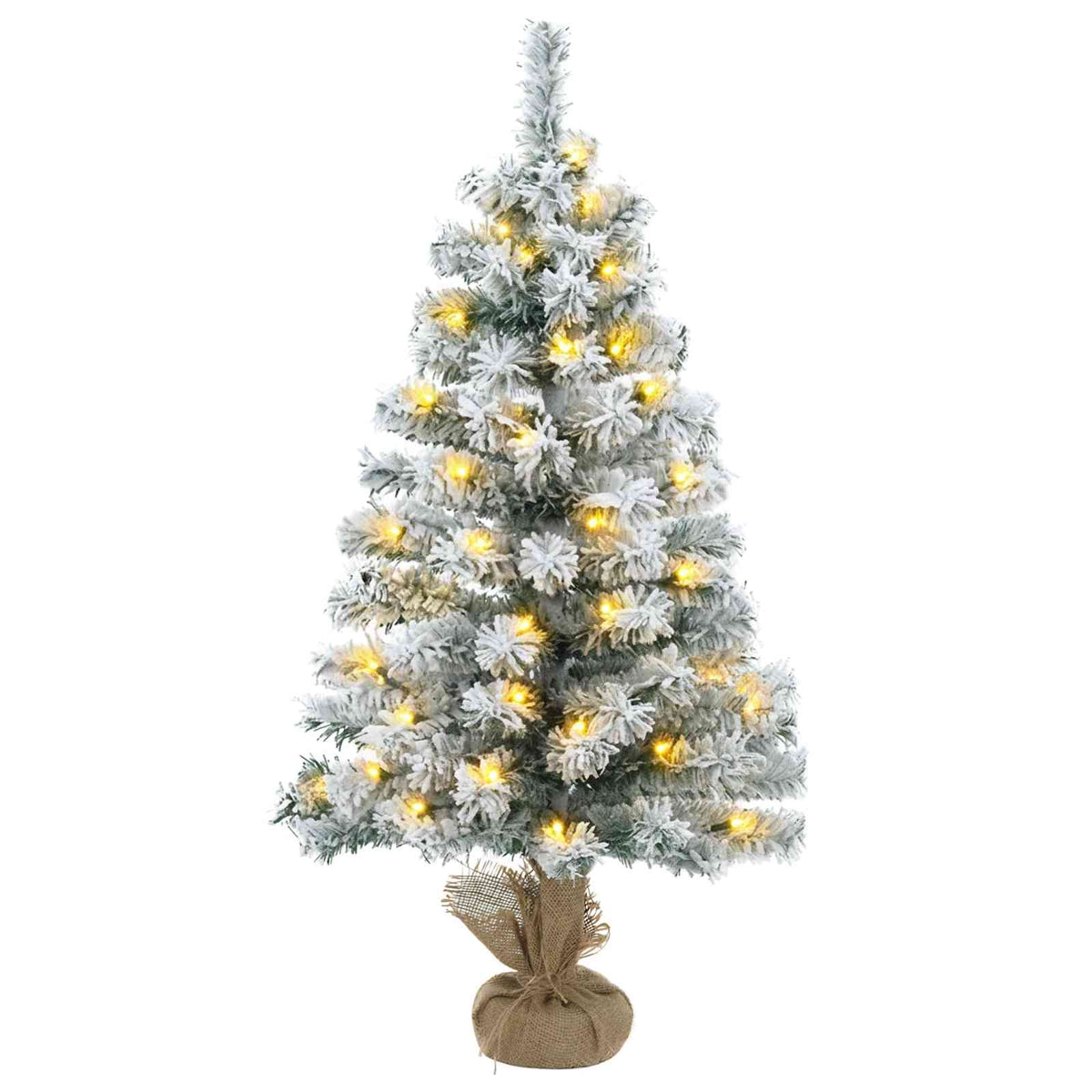 Mini božićno drvce 45 cm 25 LED lampica Topla bijela PVC