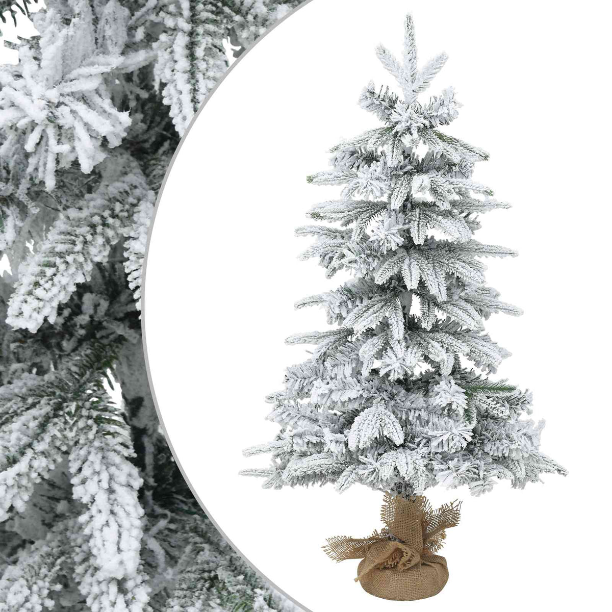Mini božićno drvce 60 cm PVC i PE Zelena i bijela