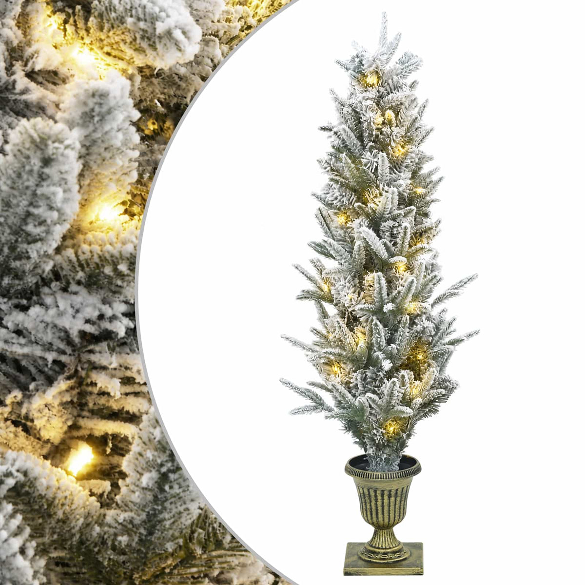 Mini božićno drvce 120 cm 100 LED lampica Topla bijela PVC i PE