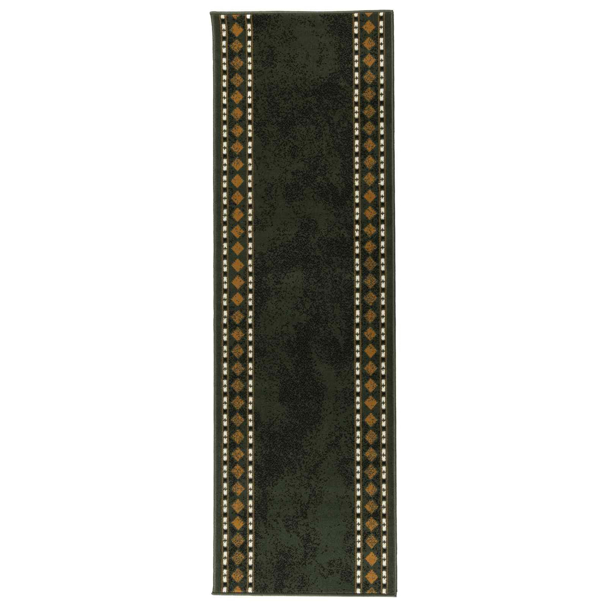 Trkački tepih FLORNES Tkani Zelena Dijamanti 80 x 300 cm PP