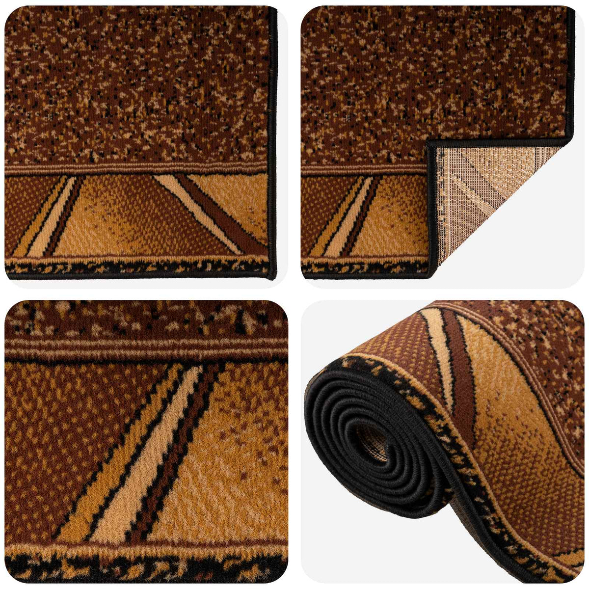 Trkački tepih FLORNES Tkani Smeđa PP 7 mm
