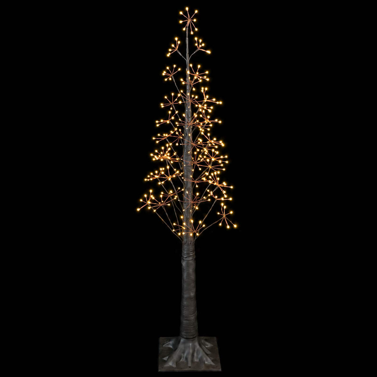 Zvjezdano božićno drvce Smeđa 150 cm Plastika 304 LED lampica