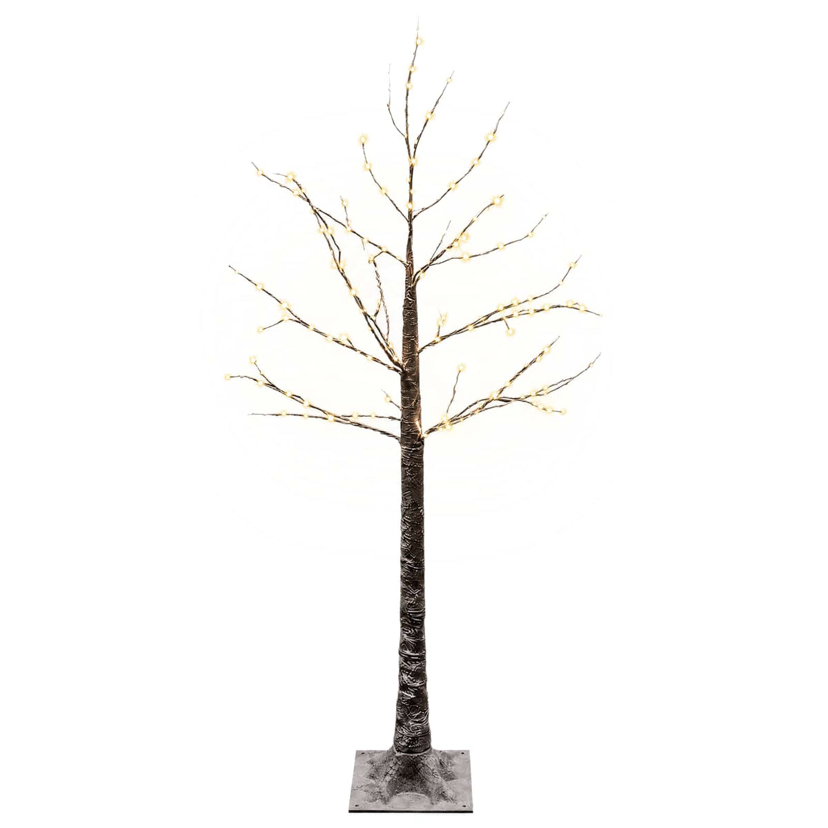 Snježno LED božićno drvce Smeđa 22 x 22 x 120 cm Plastika