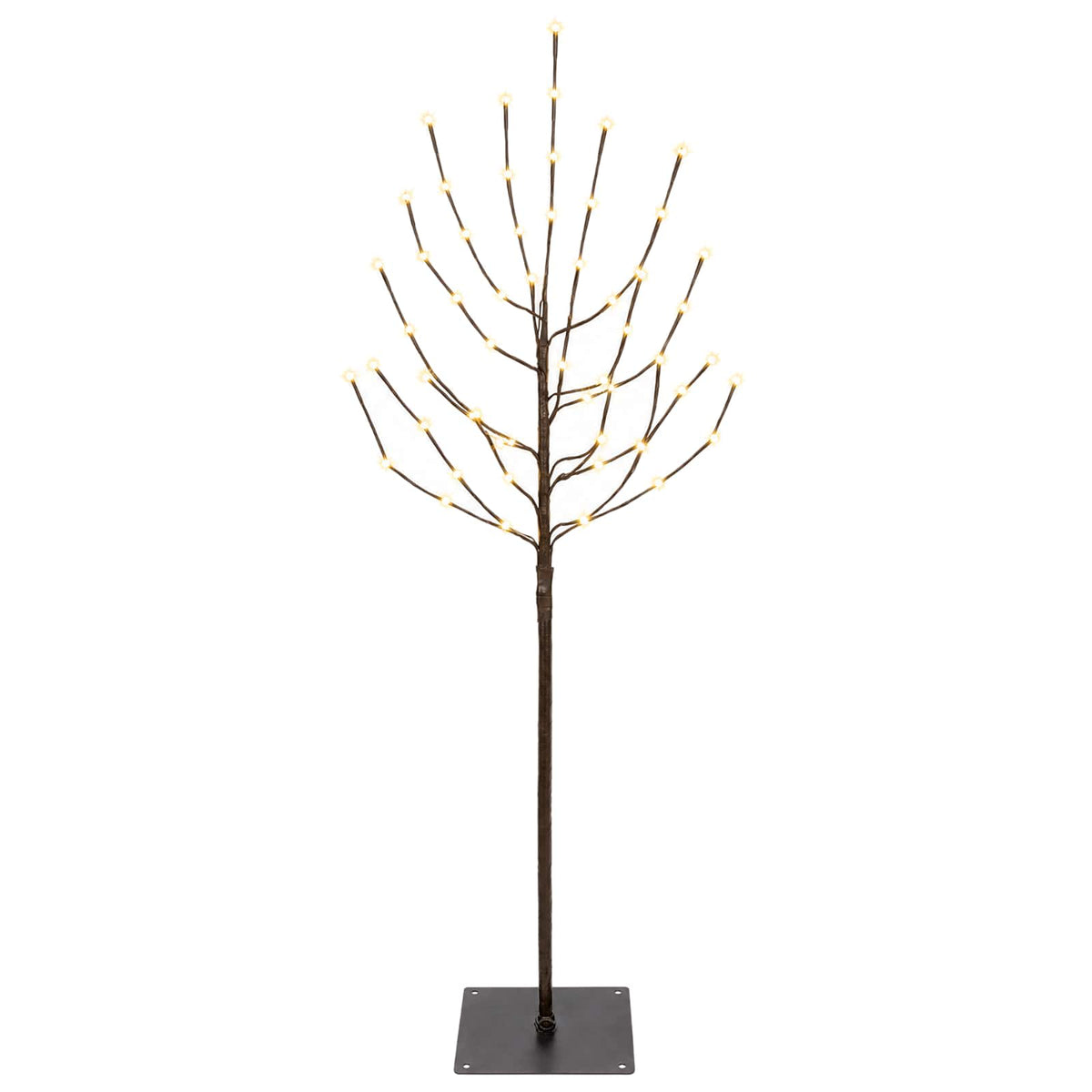 LED božićno drvce Crna 47 x 210 cm Čelik 180 LED lampica