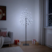 LED božićno drvce Crna 47 x 210 cm Čelik 180 LED lampica