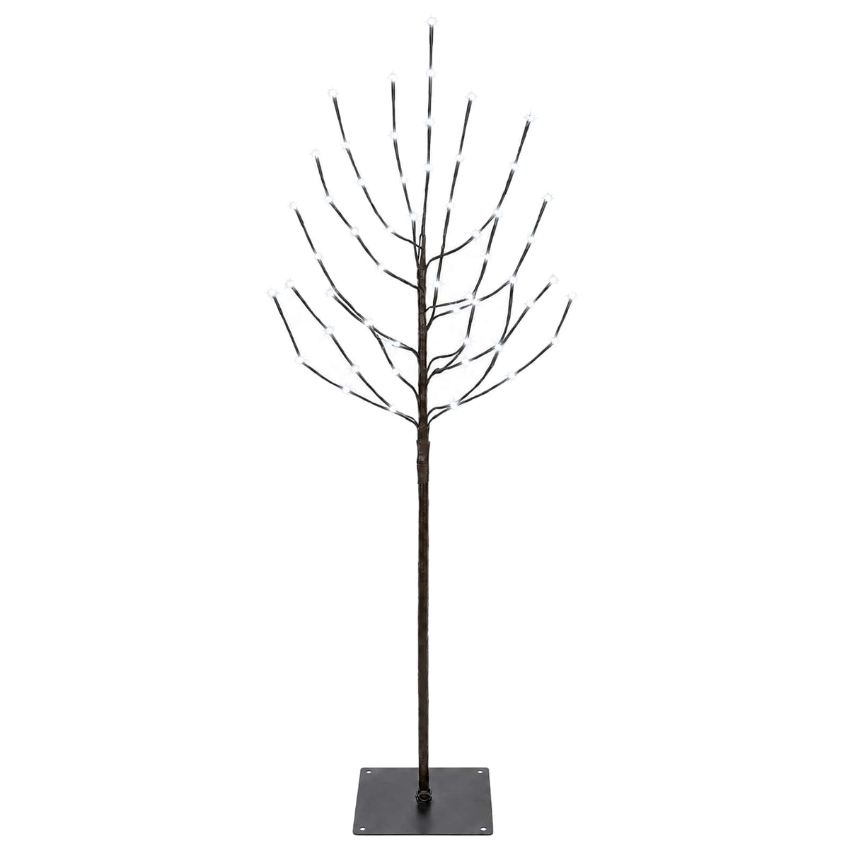 LED božićno drvce Crna 47 x 210 cm Čelik 180 LED lampica