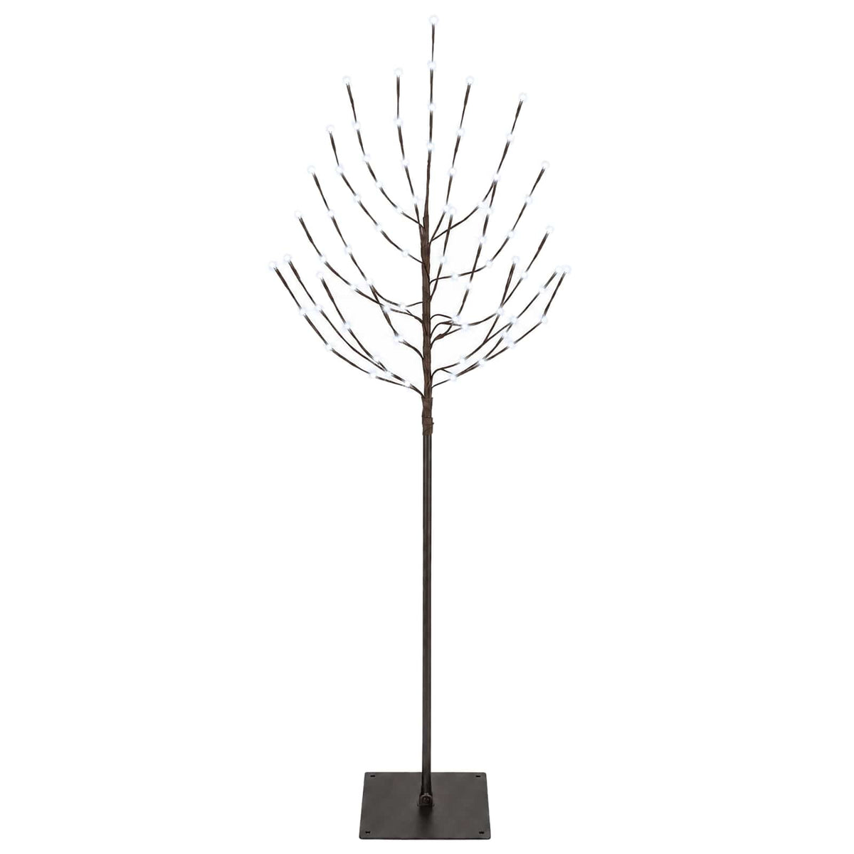 LED božićno drvce Crna 47 x 210 cm Čelik 180 LED lampica