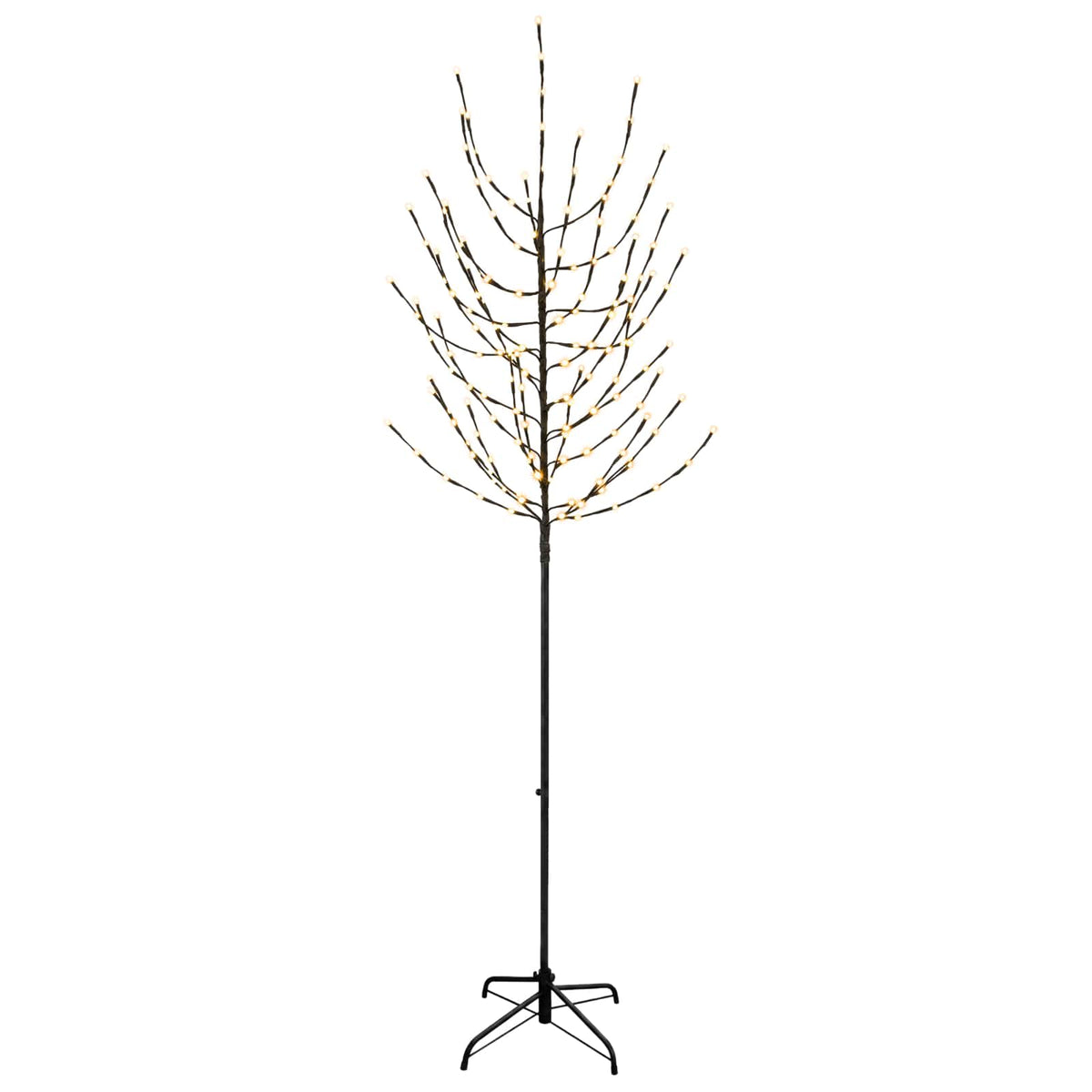 LED božićno drvce Crna 47 x 210 cm Čelik 180 LED lampica